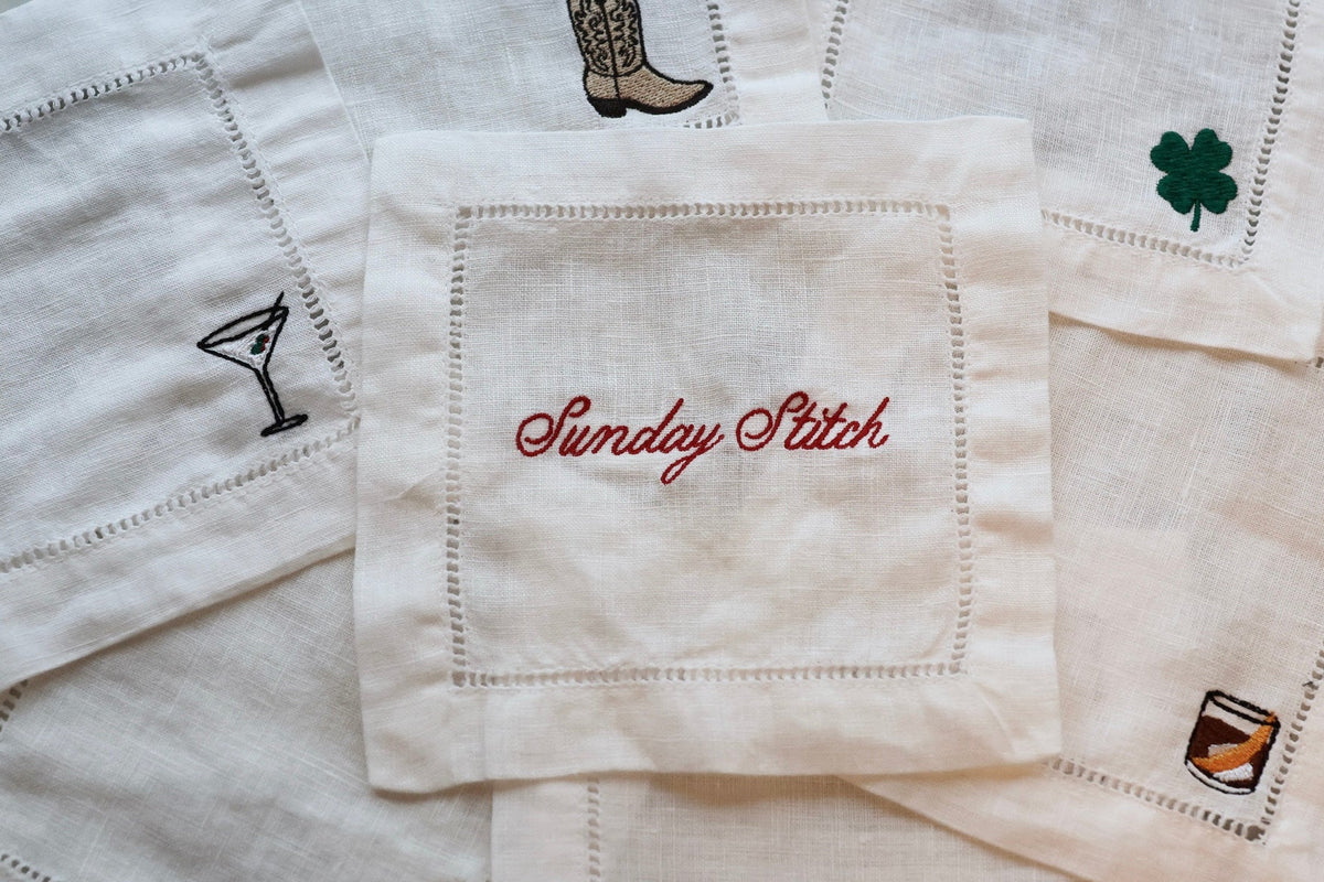 Embroidered Cocktail Napkins